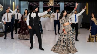 PUNJABI WEDDING RECEPTION DANCE PERFORMANCE  EKJOT amp SATPREET  SYDNEY AUSTRALIA [upl. by Pillsbury873]