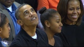 President Barack Obama Attends Oregon State vs Maryland Basketball Game  ACCDigitalNetwork [upl. by Giuditta]