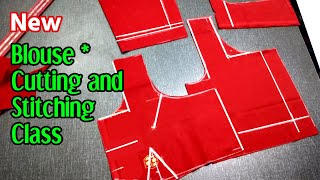 Perfect Blouse Cutting and Stitching Step by Step Class Clear Explanation  Tailoring Class [upl. by Gnap]