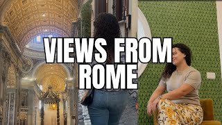 Views from Rome  Traveling to Italy in the fall food and vacation outfits [upl. by Suedaht140]