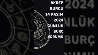 Akrep Burcu 14 Kasım 2024 Günlük Burç Yorumu burçyorumları burclario akrepburcu [upl. by Beverle]