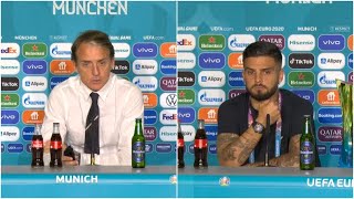 ItaliaBelgio 21 Mancini e Insigne in conferenza stampa dopo la gara «Siamo forti ci divertiamo» [upl. by Williamsen]