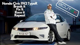 Break Fix Repeat  Honda Civic Fn2 TypeR Championship White with added Jenson [upl. by Aneeg786]