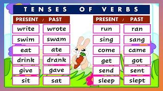 BASIC ENGLISH LESSON 19  PAST amp PRESENT TENSE OF VERBS  GRAMMAR amp READING SKILLS [upl. by Eilarol]