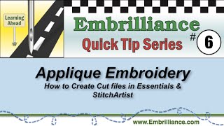 Embrilliance Quick Tip 6  How to create cutting files from applique embroidery designs [upl. by Tuttle]