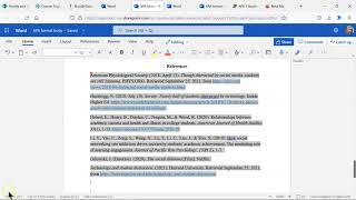 How to format APA references page using Microsoft Word online [upl. by Ssepmet414]