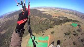 Paraglider strong wind  drift to lee side  spiral  happy end [upl. by Nawram]