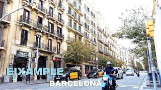 BARCELONA Street Walking Tour  Eixample District  October 2023 SPAIN 4K [upl. by Hnim]