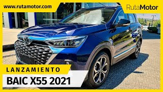 🤙 BAIC X55 2021  Un SUV cargado de diseño y equipamiento [upl. by Alfeus]