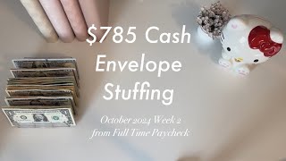 785  Cash Envelope Stuffing  October 2024  Week 2  Mini Giveaway CLOSED [upl. by Aihtnamas]