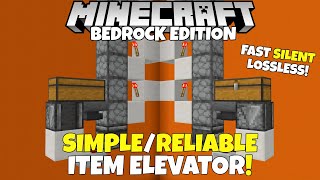 Minecraft Bedrock Simple ITEM Elevators Easy amp Silent 5 Designs Tutorial MCPE Xbox PC Switch [upl. by Tillo]