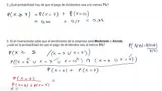 Clase Variable Aleatoria Discreta con condicionales  Caso aplicado a Inversiones [upl. by Ocsirf]