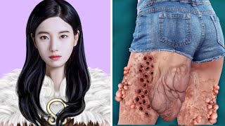 ASMR Remove Big Acne amp Worm Infected Leg  Severely Injured Animation [upl. by Ecidnak]