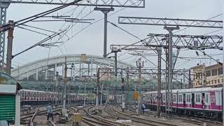 Local Train Showdown Two Local Trains Arriving at Howrah station [upl. by Oivat307]