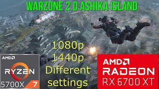 Warzone 2 Ashika Island  AMD RX 6700XT Ryzen 7 5700X  1080p 1440P [upl. by Navac]