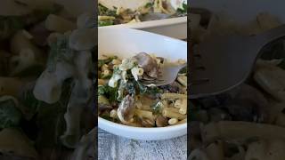 Creamy mushroom spinach pasta😋shortvideo delectable food [upl. by Namar]