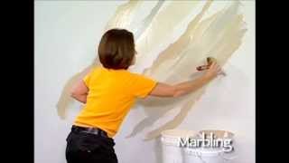 Marbling How To Faux Finish Painting by The Woolie How To Paint Walls FauxPainting [upl. by Ecnedac]