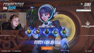 TOP 500 JUNO MAIN 22K HEALS Aspen Juno Overwatch 2 Gameplay Season 12 Top 500 [upl. by Niajneb]