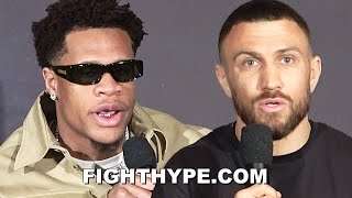 DEVIN HANEY VS VASILIY LOMACHENKO FULL KICKOFF PRESS CONFERENCE amp INTENSE FIRST FACE OFF [upl. by Arreis996]