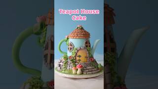 Teapot House Cake birthdaycakeideas cakeforkids fondantcake birthdaycakes caketutorial [upl. by Linneman]