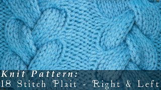 18 Stitch Plait  Knit [upl. by Elfie]