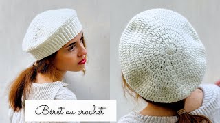 Béret au crochet FACILE  Modèle Elana 🚨  2 euros  Tuto crochet débutant  1 pelote  1 ouvrage 💐 [upl. by Drahsar]