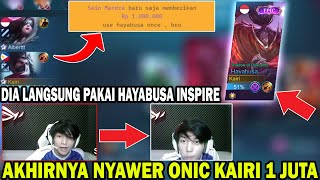 AKHIRNYA SAWER ONIC KAIRI 1 JUTA  NANTANGIN DIA PAKAI HAYABUSA INSPIRE  LIAT GIMANA REAKSI KAIRI [upl. by Martreb]