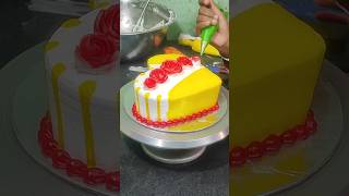 New Yellow Gel Cake Designshorts short trending youtubeshorts cake cakeart KakalisCake123 [upl. by Phyllis]