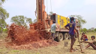 Borewell Drilling  20 Hp water source 115 Feet Deep Boring  Coconut water checking method  Pumps [upl. by Eupheemia]