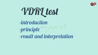 VDRL test introduction principle interpretation [upl. by Adgam509]