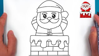 Deseneaza pe MOS CRACIUN Usor Pas cu Pas pt Incepatori🎅HOW to DRAW EASY SANTA CLAUS Step by Step [upl. by Ahsimaj]