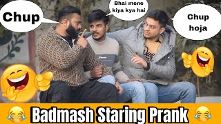 Gangster prank 2024  Part2 Gangster Staring Prank  Pranks in INDIA  ANS Entertainment [upl. by Nicky]