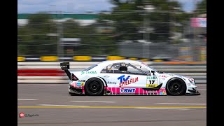 2005 Mercedes Benz C Klasse AMG DTM  loud straight V8 Sound  Racing at the Norisring [upl. by Darrej]