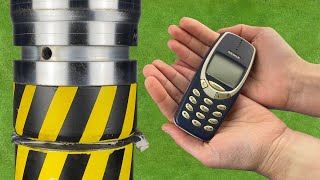 EXPERIMENT NOKIA 3310 VS HYDRAULIC PRESS [upl. by Eerrahs591]