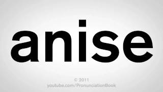 How To Pronounce Anise [upl. by Orofselet]