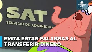 Palabras prohibidas para el SAT en concepto de pago en transferencias bancarias [upl. by Nomzzaj]