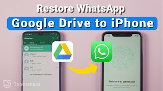 How to Restore WhatsApp backup from Google Drive to iPhone [upl. by Moretta]