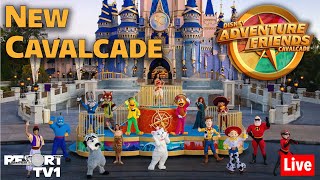 🔴Live New Magic Kingdom Cavalcade Premiere  Disney Adventure Friends  Walt Disney World [upl. by Maridel]