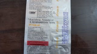 APAINSPAceclofenacParacetamolamp Sertiopeptidase Tabletsusesworkdose Full detail Vedio in hindi [upl. by Zonnya]