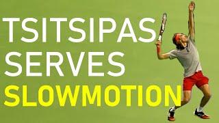 Stefanos Tsitsipas Serves Slowmotion [upl. by Jegar969]