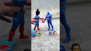 Captain America Choose Head  Avengers  hulk  spiderman Marvel Toys spiderman [upl. by Edijabab]