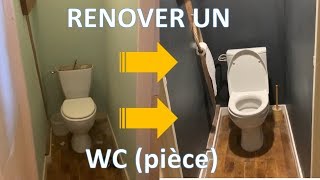 RENOVER un WC pièce  REFAIRE un toilette  Un Ex No Life Bricole [upl. by Rimola]