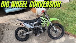 Thumpstar 125cc Pit Bike Big Wheel Conversion [upl. by Ecal630]