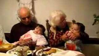 Sicilian PataCake Song Sung By GreatGrandparents to 8monthold twins [upl. by Nnairak]