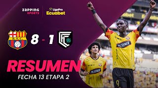 Barcelona SC 8  1 Cumbaya FC Resumen Fecha 13  2da Etapa  LigaPro Ecuabet [upl. by Weinhardt]