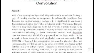 Large Model for Rotating Machine Fault Diagnosis Based on a Dense Connection Network With Depthwise [upl. by Ynattyrb]