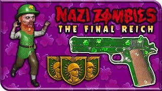 NEW LEPRECHAUN EASTER EGG  THE FINAL REICH ALL SHAMROCK LOCATIONS WW2 ZOMBIES HIDDEN CAMO [upl. by Cate]