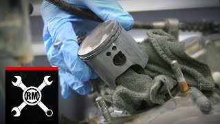 Kawasaki KX100 amp KX85 Engine Rebuild  Part 1 Top End Disassembly amp Inspection [upl. by Aihsela]