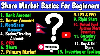 A Beginners Guide to the Nepal Share Market ✅  13 Basics You Should Know [upl. by Nylecoj697]