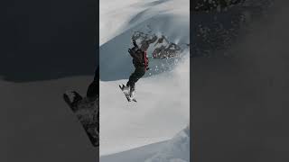 Guy snowboards right off a cliff and drops into the snow below [upl. by Nodnnarb953]